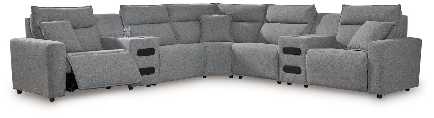 ModMax II - Salt And Pepper - Reclining Sectional