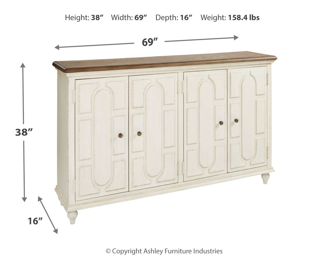 Roranville - Accent Cabinet - Antique White
