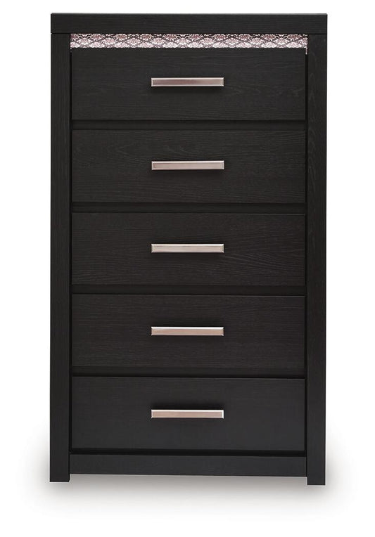 Shoralli - Five Drawer Chest - Black