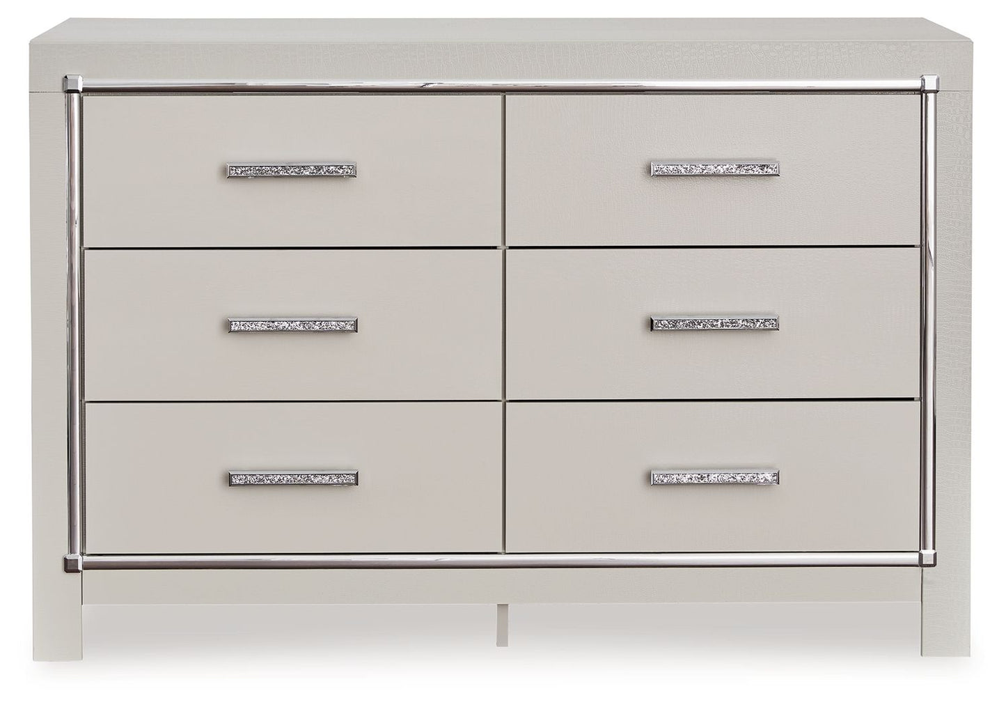Zyniden - Six Drawer Dresser - Silver