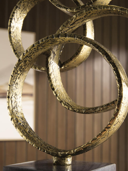 Wellcott - Sculpture - Gold Finish / Black