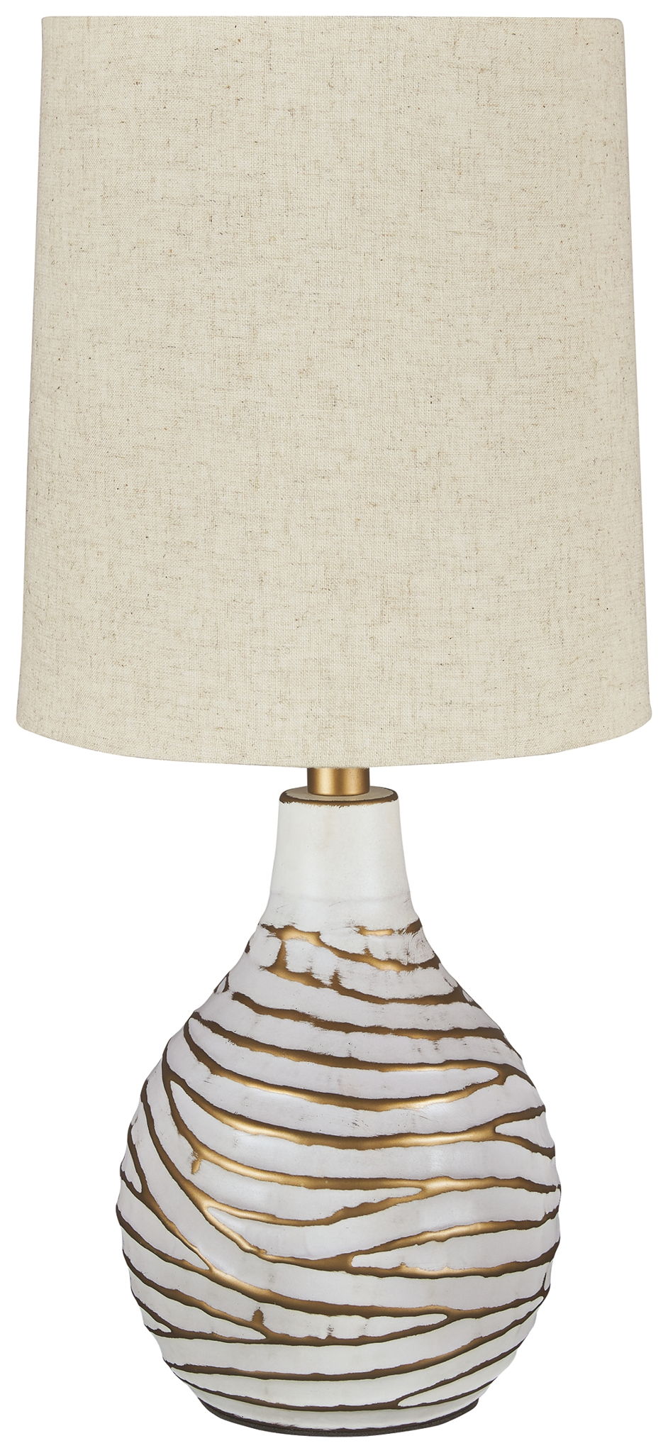 Aleela - Metal Table Lamp  - White / Gold Finish