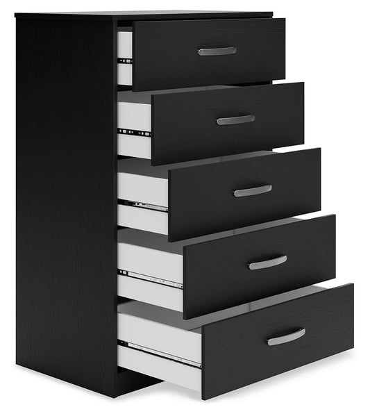 Finch - Five Drawer Chest - 46" Height - Black