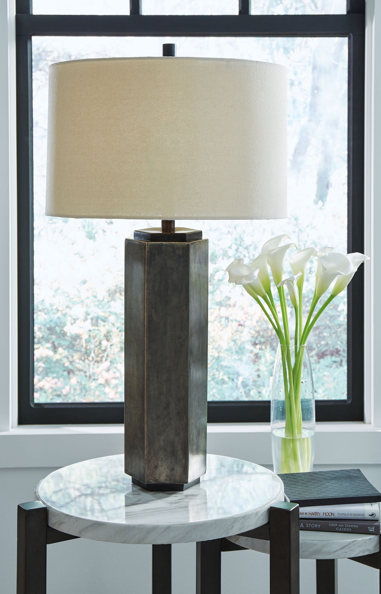 Dirkton - Metal Table Lamp  - Antique Pewter Finish