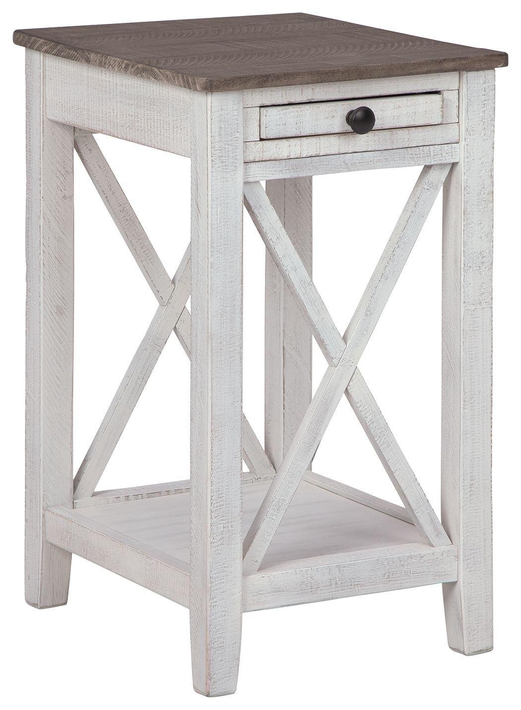 Adalane - Accent Table - White / Gray