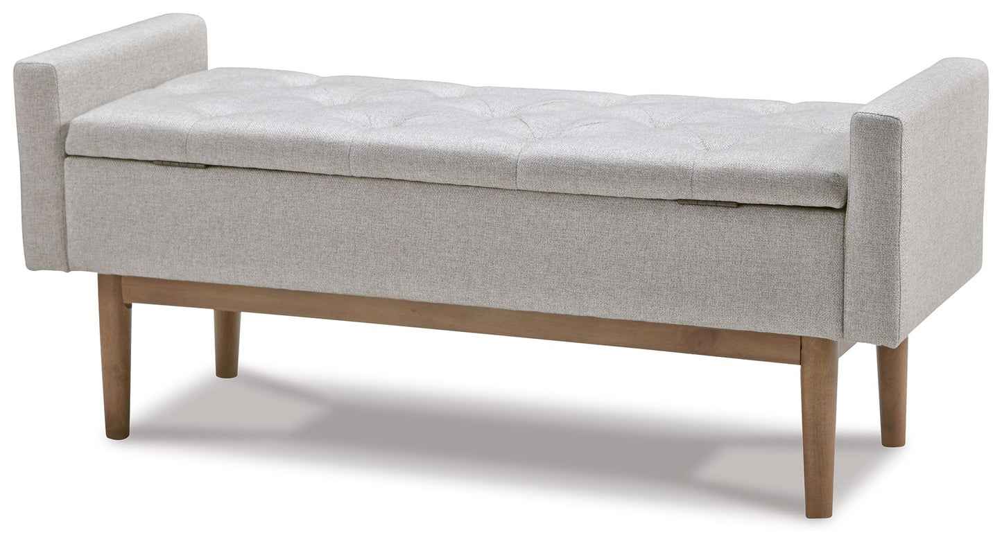 Briarson - Storage Bench - Beige / Brown