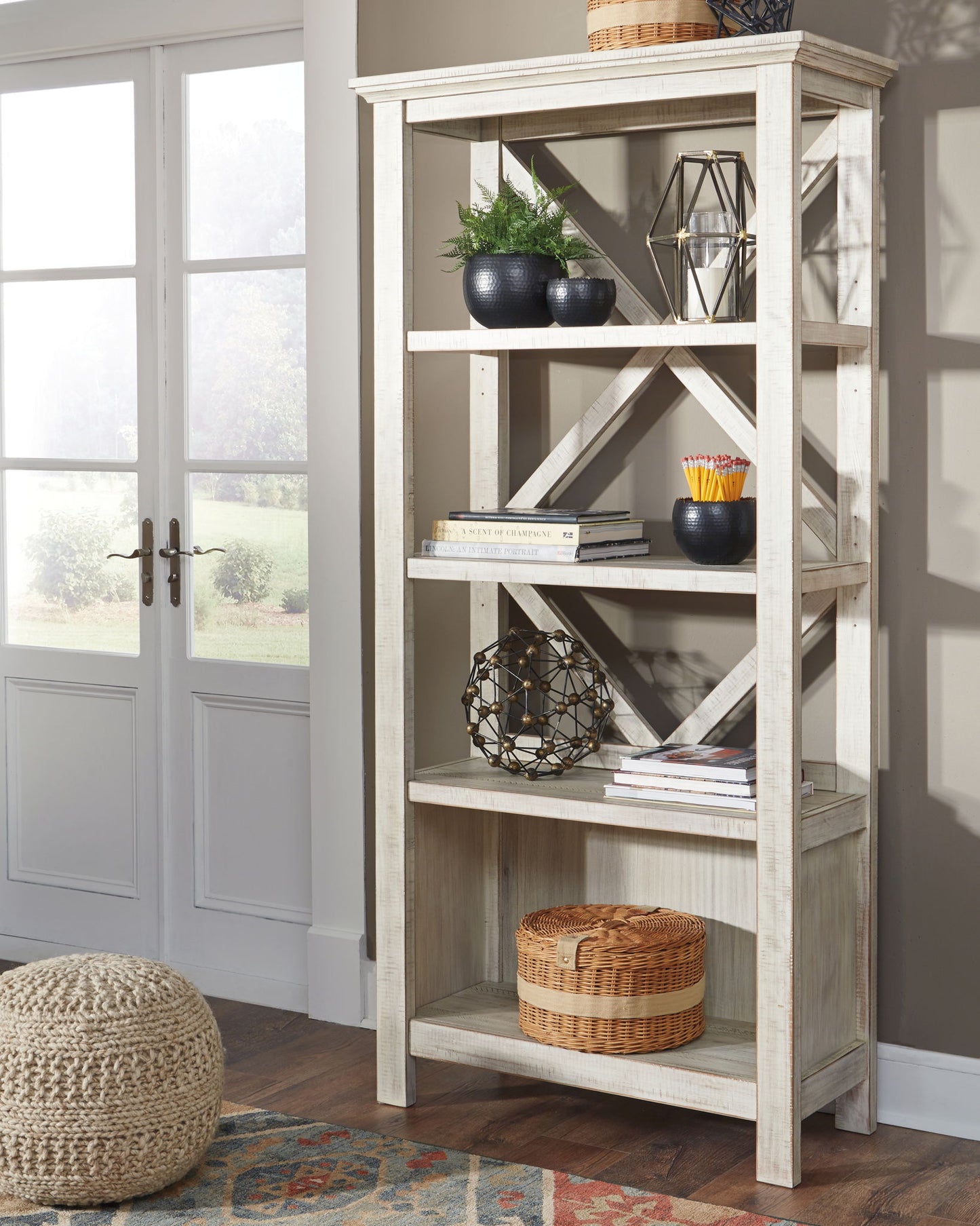 Carynhurst - Large Bookcase - Whitewash