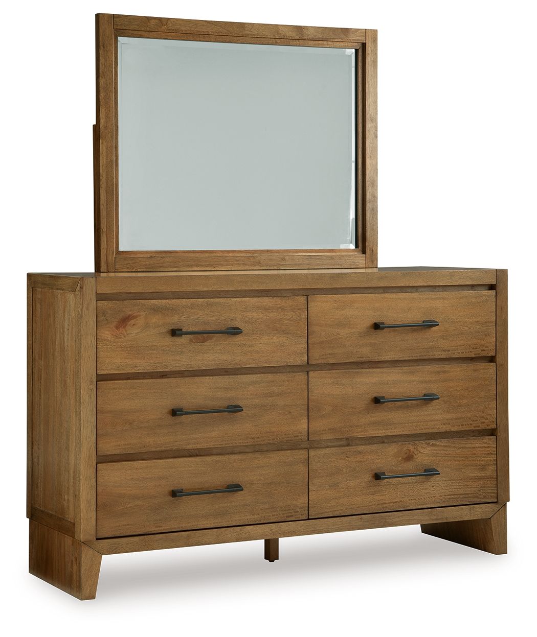 Sherbana - Dresser And Mirror - Light Brown