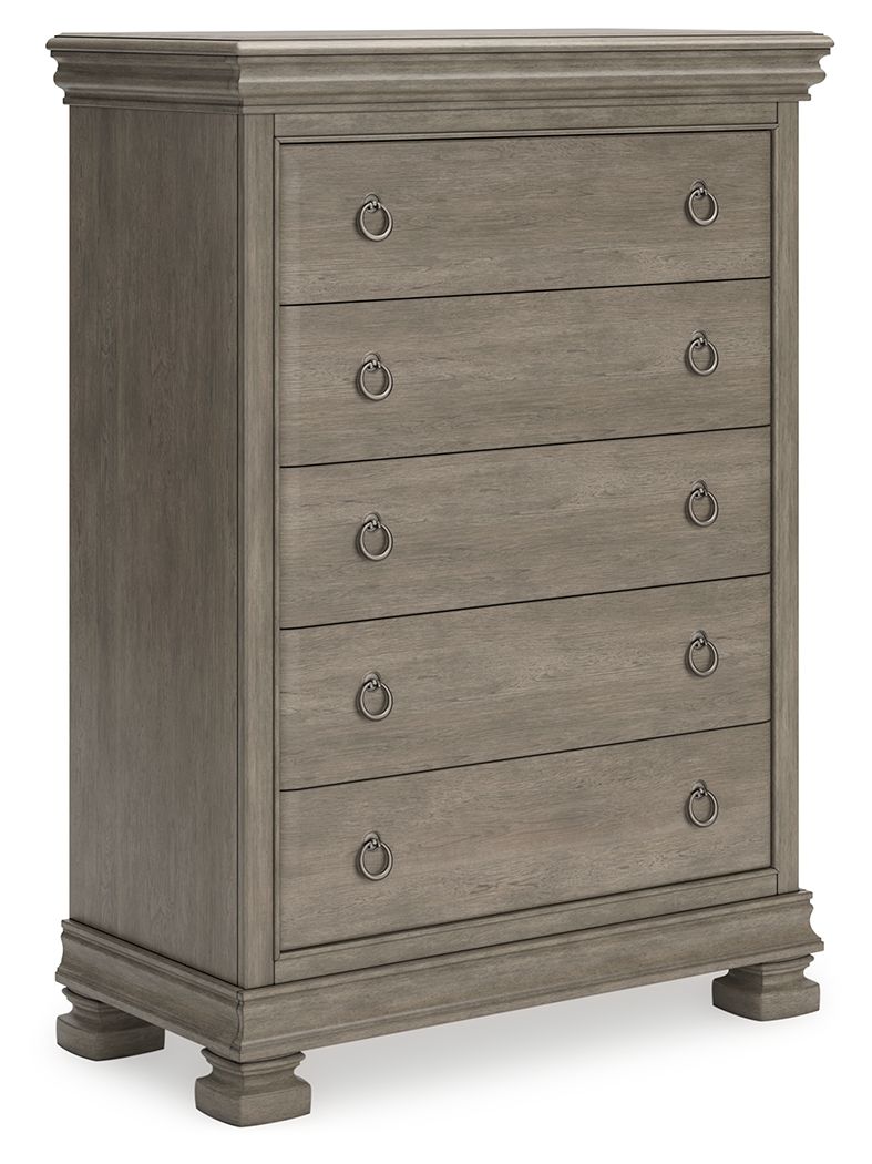 Lexorne - Five Drawer Chest - Gray