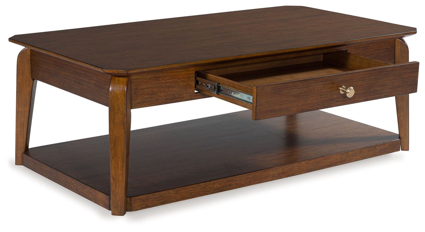 Trenmour - Rectangular Cocktail Table - Medium Brown