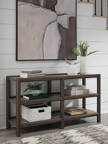 Kallenny - Sofa Table - Brown / Gray