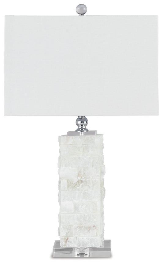 Malise - Alabaster Table Lamp  - White