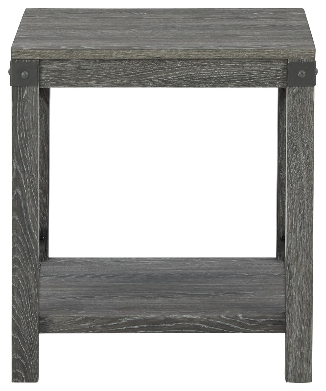 Freedan - Square End Table - Grayish Brown