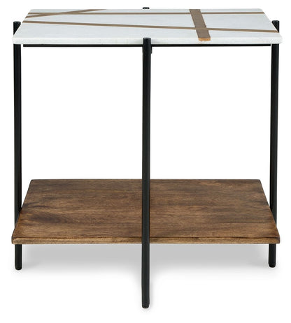 Braxmore - Accent Table - White / Light Brown