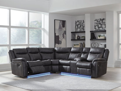 Sultan Meadow - 2-Piece Reclining Sectional - Carbon