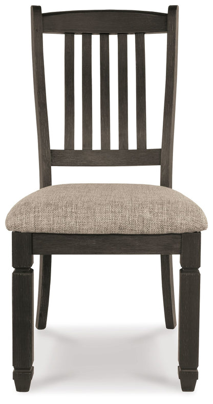 Tyler Creek - Dining UPH Side Chair (Set of 2) - Slatback - Black / Grayish Brown