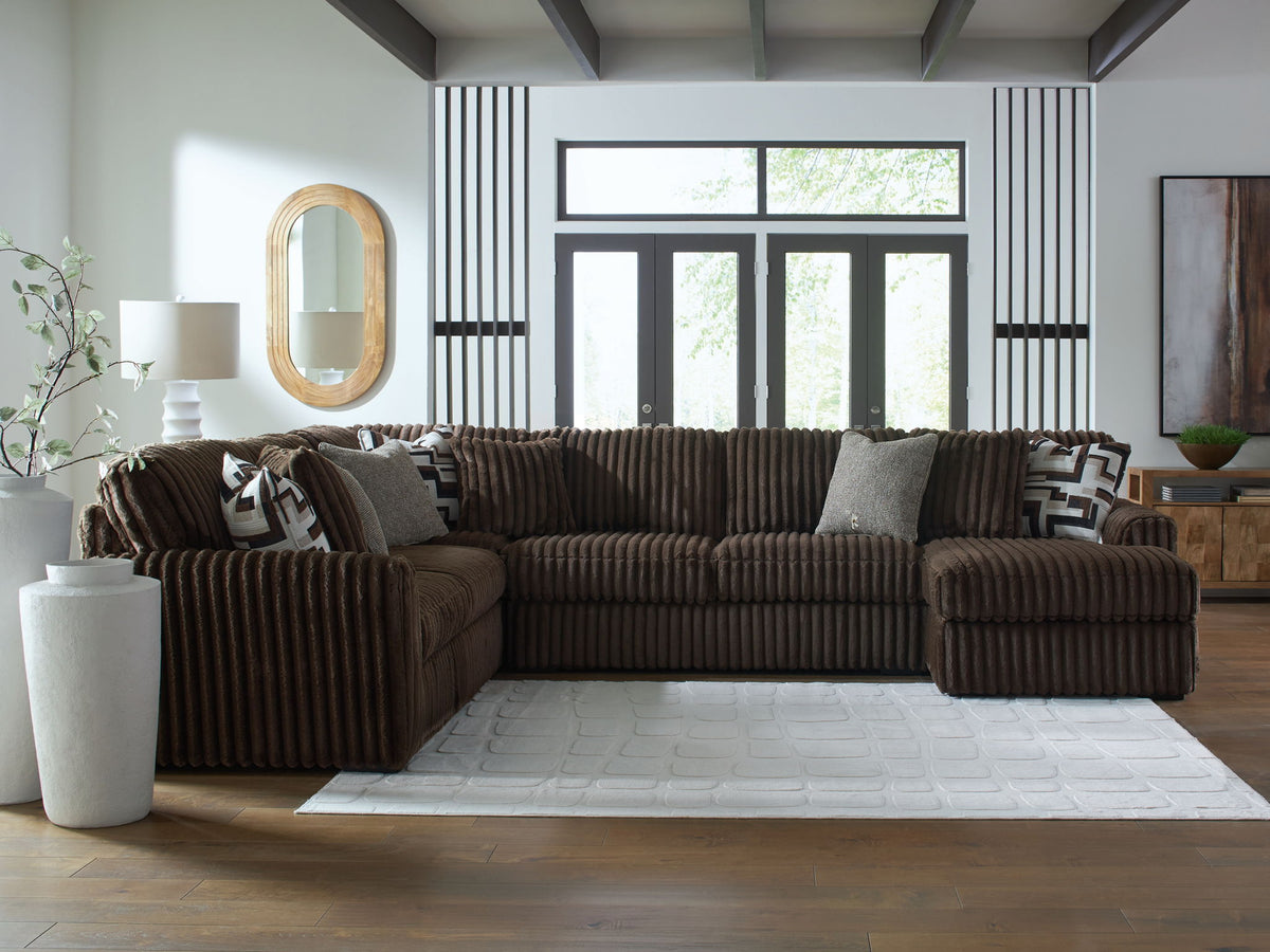 Midnight-Madness 4-Piece Sectional with Chaise