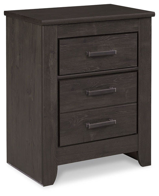 Brinxton - Two Drawer Night Stand - Charcoal