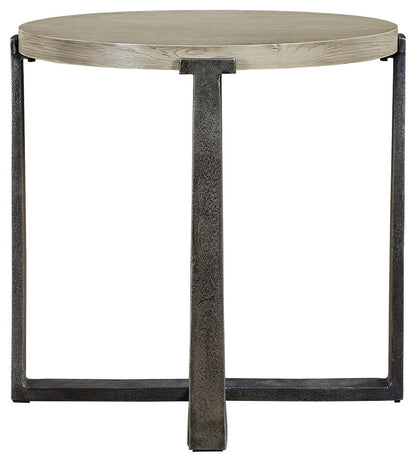 Dalenville - Round End Table - Gray
