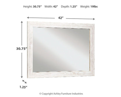 Paxberry - Bedroom Accent Mirror - Whitewash