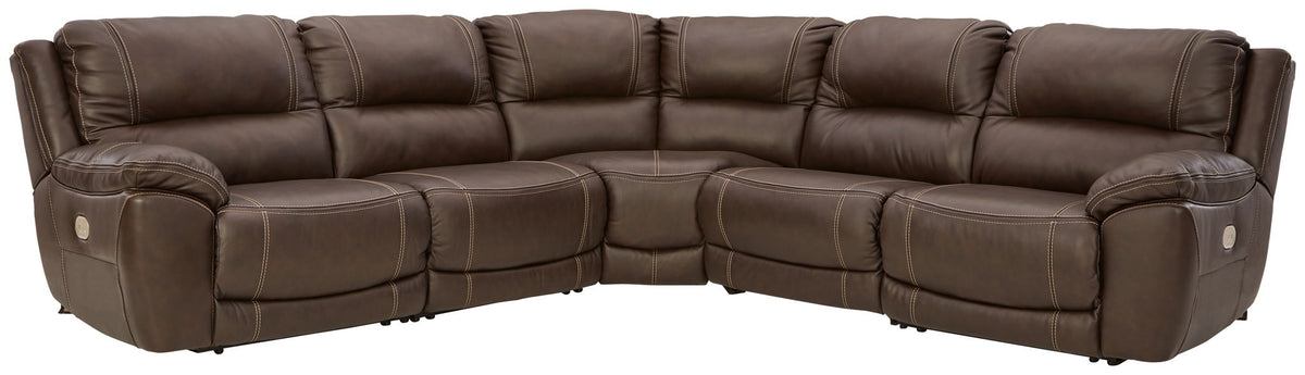 Dunleith 5-piece power reclining sectional by Ashley Furniture