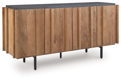 Quintavious - Accent Cabinet - Brown / Charcoal