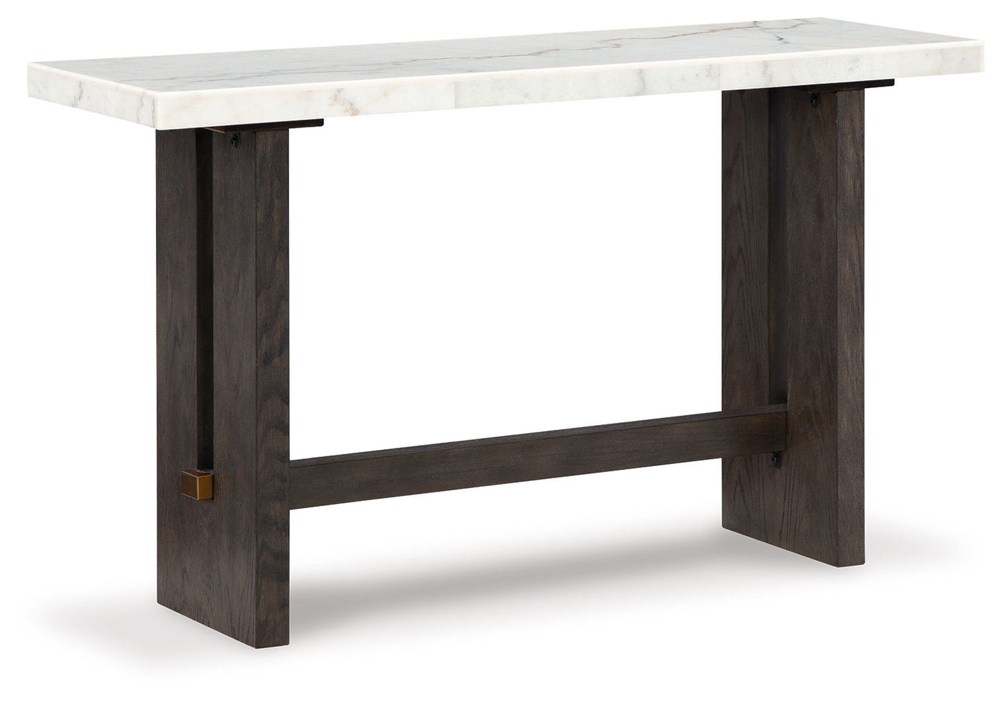 Burkhaus - Sofa Table - White / Dark Brown