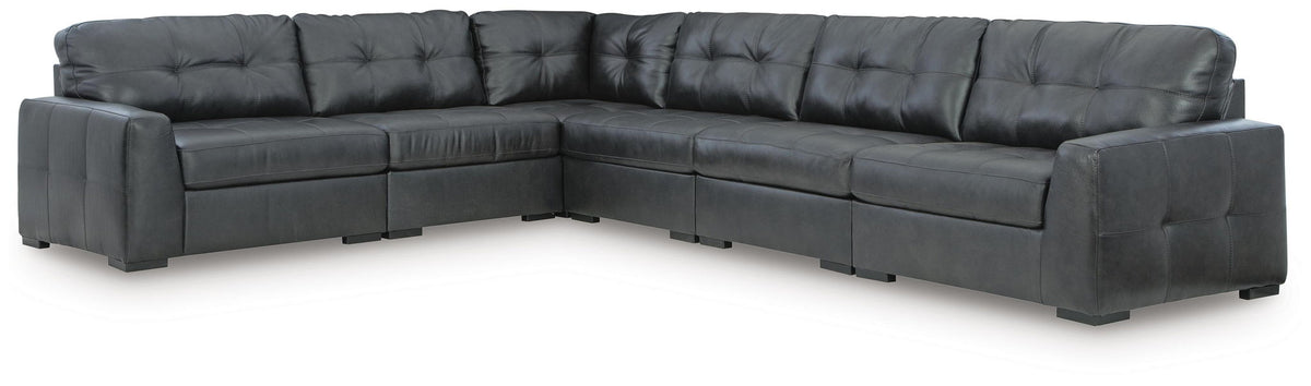 Brindley Pier 6-piece sectional in fog by Ashley Furniture