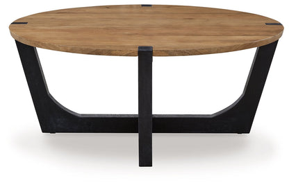 Hanneforth - Round Cocktail Table - Brown