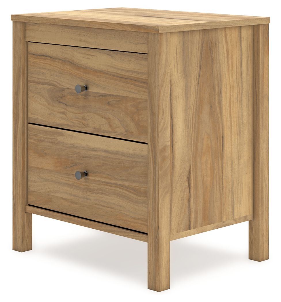 Bermacy - Two Drawer Night Stand - Light Brown