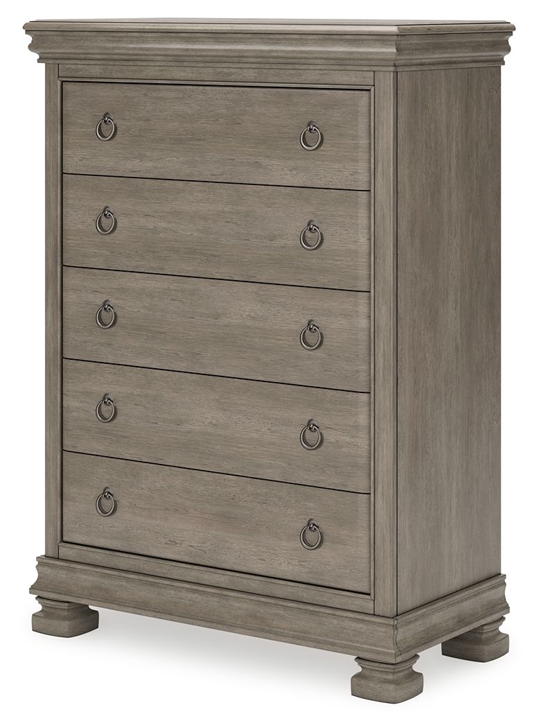 Lexorne - Five Drawer Chest - Gray