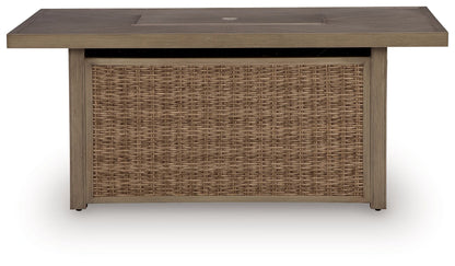 Laguna Heights - Rectangular Fire Pit Table - Beige