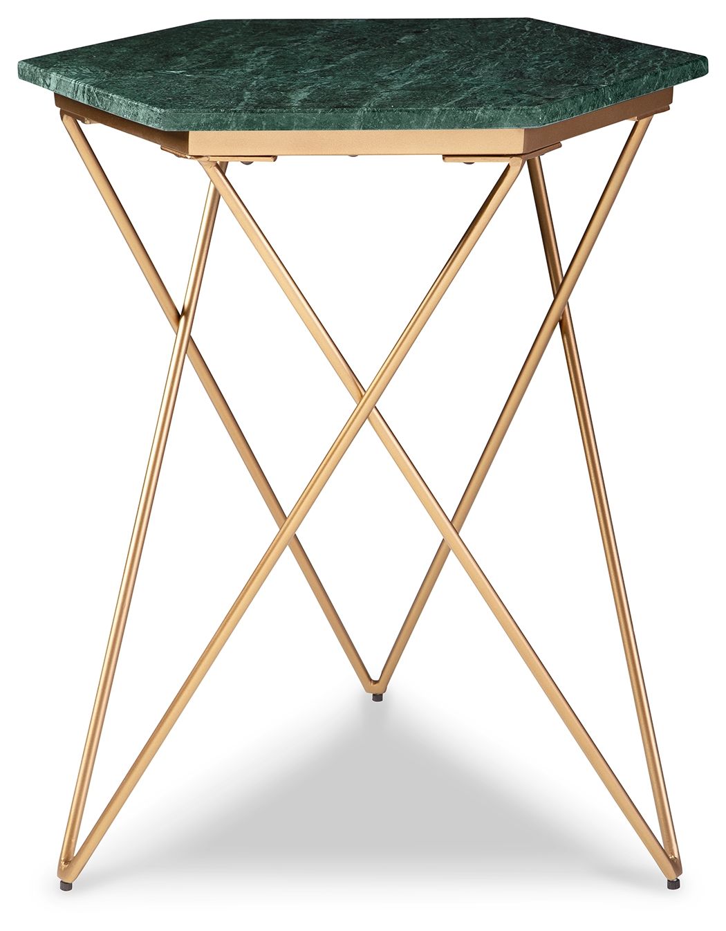 Engelton - Accent Table - Green / Gold