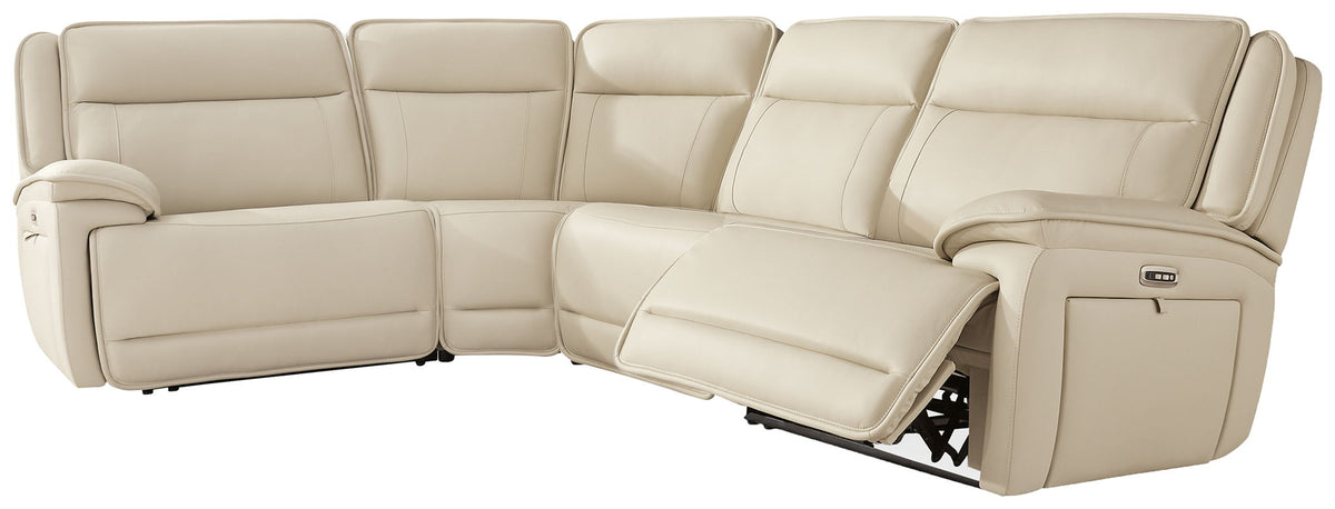 Double Deal 4-piece power reclining sectional in almond by Ashley Furniture