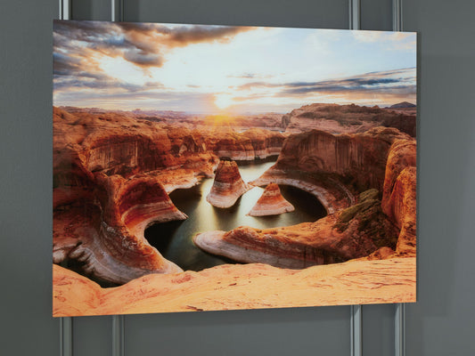 Deemsdon - Wall Art - Blue / Amber