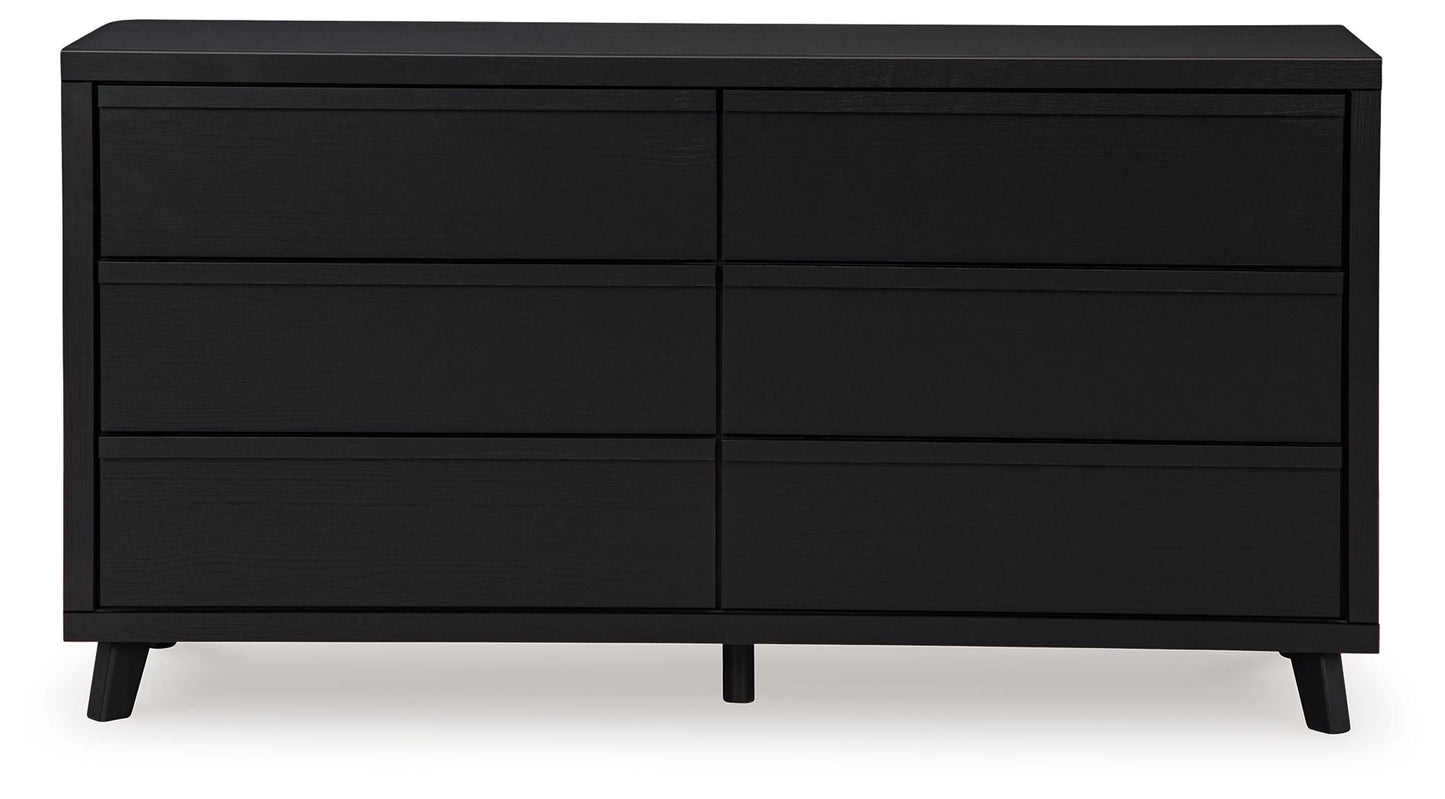 Danziar - Six Drawer Dresser - Black
