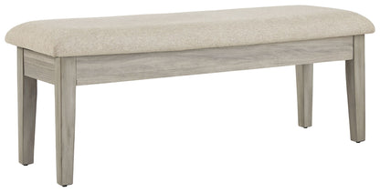 Parellen - Upholstered Storage Bench - Beige / Gray