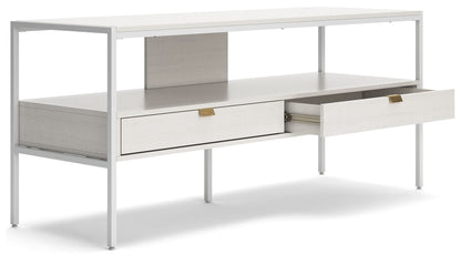 Deznee - Large TV Stand - White