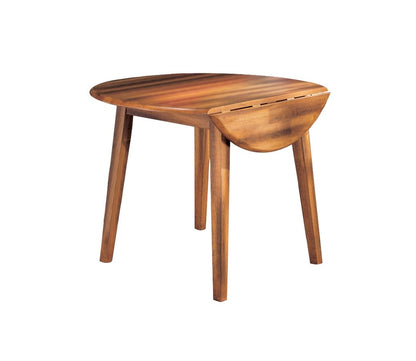 Berringer - Round DRM Drop Leaf Table - Rustic Brown