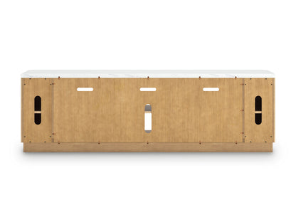 Camdill - XL TV Stand With Fireplace Option - Light Brown