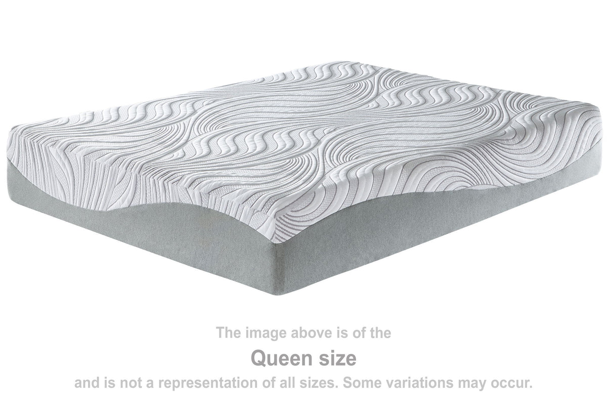 8 Inch Bonnell Hybrid twin mattress in white by Ashley Furniture