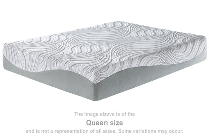8 Inch Bonnell Hybrid twin mattress in white by Ashley Furniture
