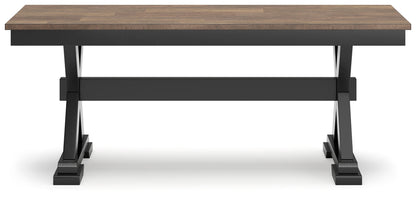 Wildenauer - Large Dining Room Bench - Brown / Black