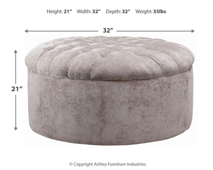 Carnaby - Oversized Accent Ottoman - Linen