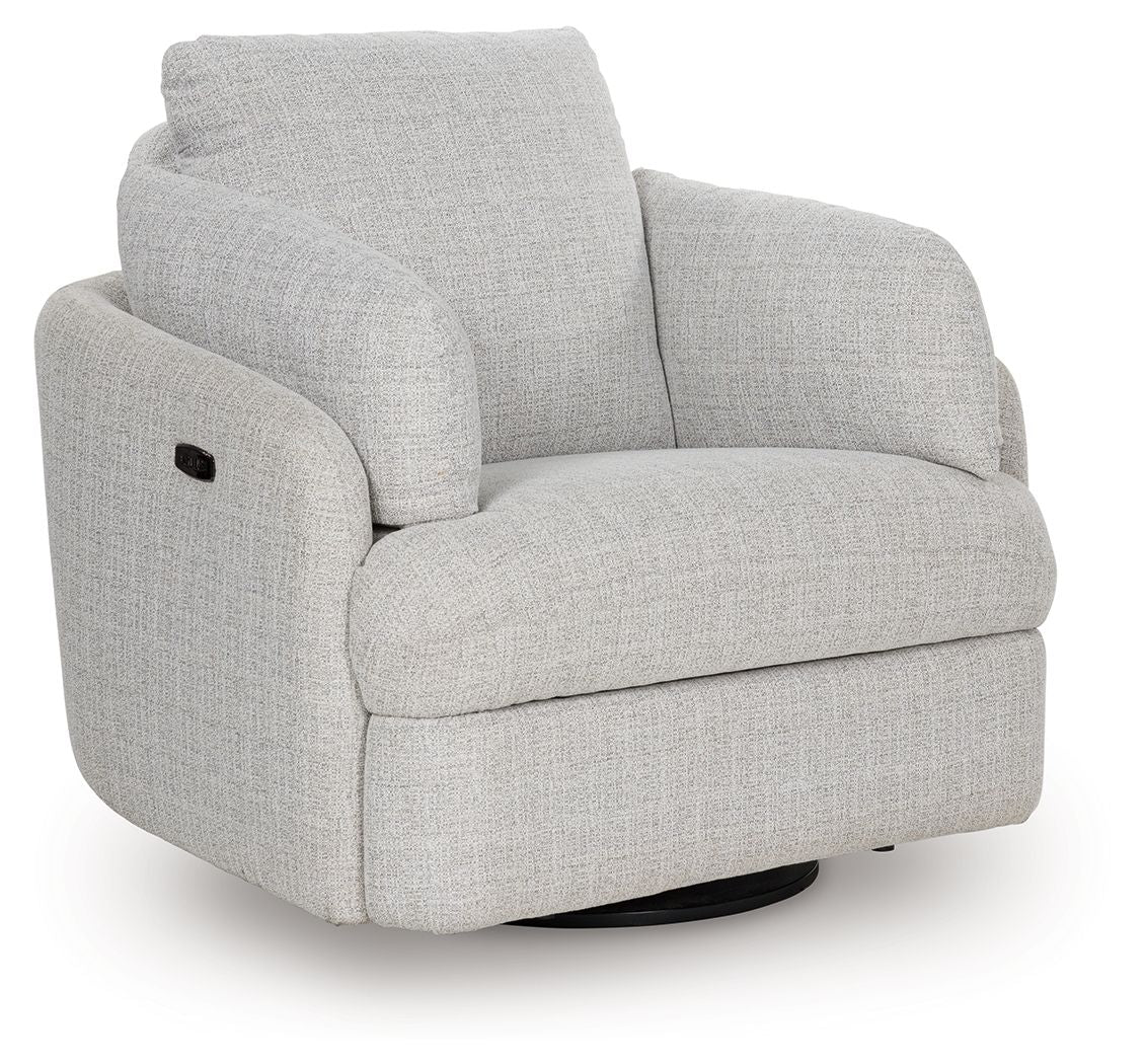 Alainmont Next-Gen Nuvella swivel power recliner in stone by Ashley Furniture