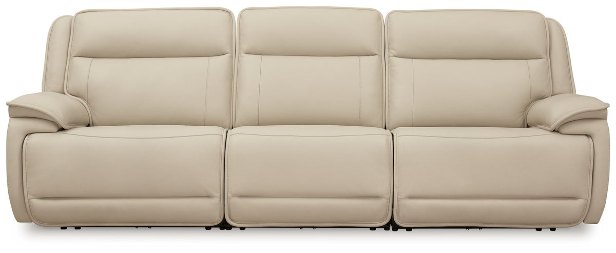 Double Deal 3-piece power reclining sofa sectional in almond by Ashley Furniture