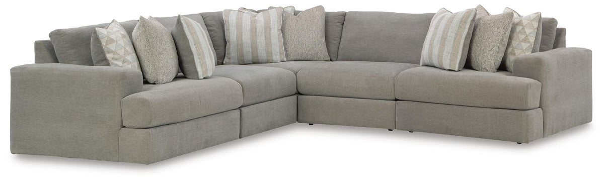 Avaliyah 5-piece sectional in ash by Ashley Furniture