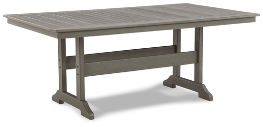 Visola - RECT Dining Table w/Umb OPT - Gray