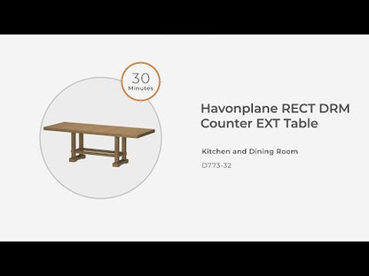 Havonplane - Rectangular Dining Room Counter Extension Table - Brown