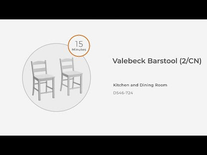Valebeck - Barstool (Set of 2) - Black / Brown